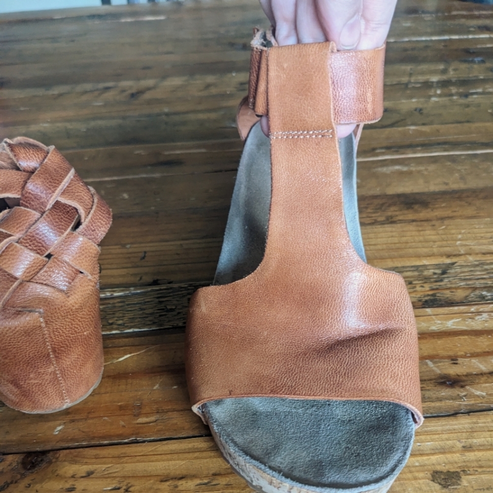 Antelope brown wedge sandal